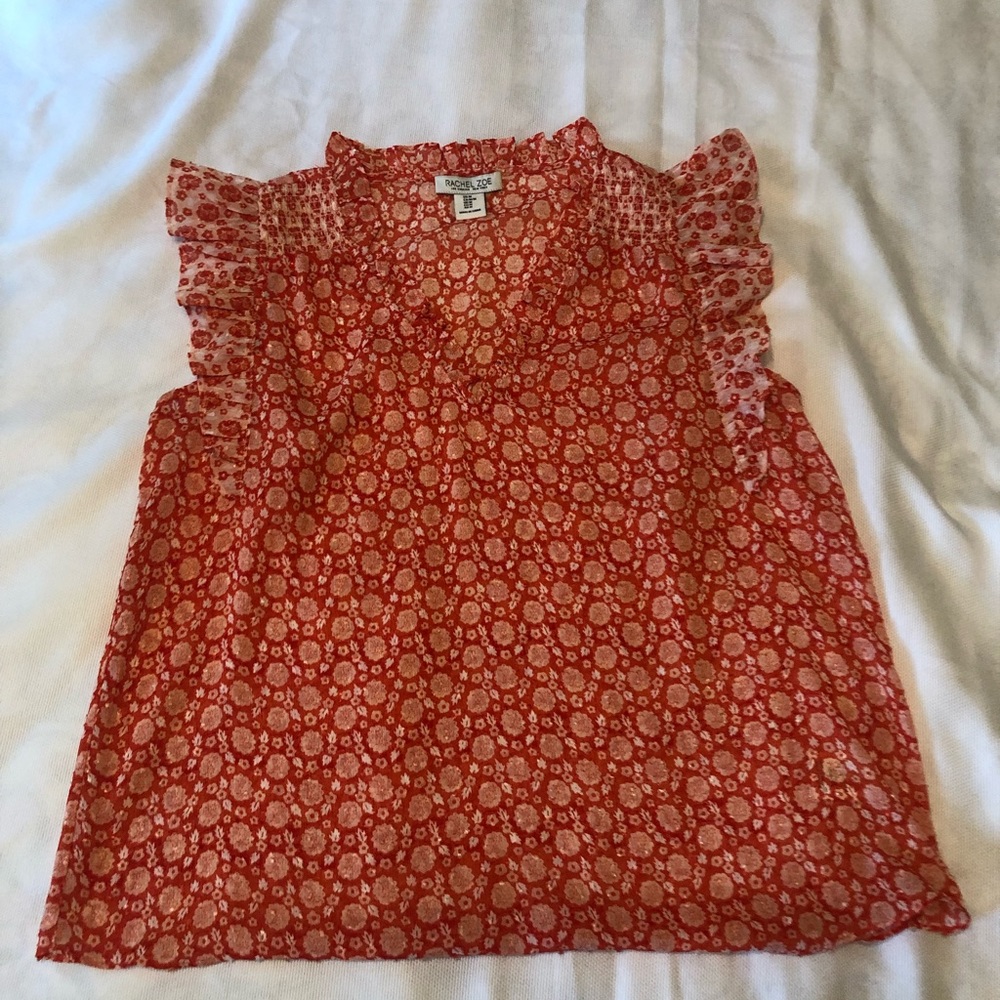 RACHEL ZOE RED/WHITE SHIRT